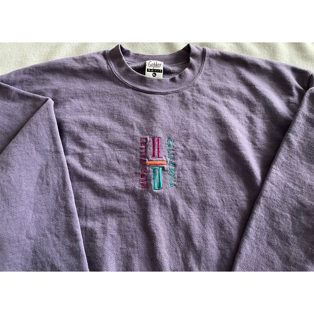 Vintage Napa Valley California Sweatshirt Purple XL Made in USA 90's39.99